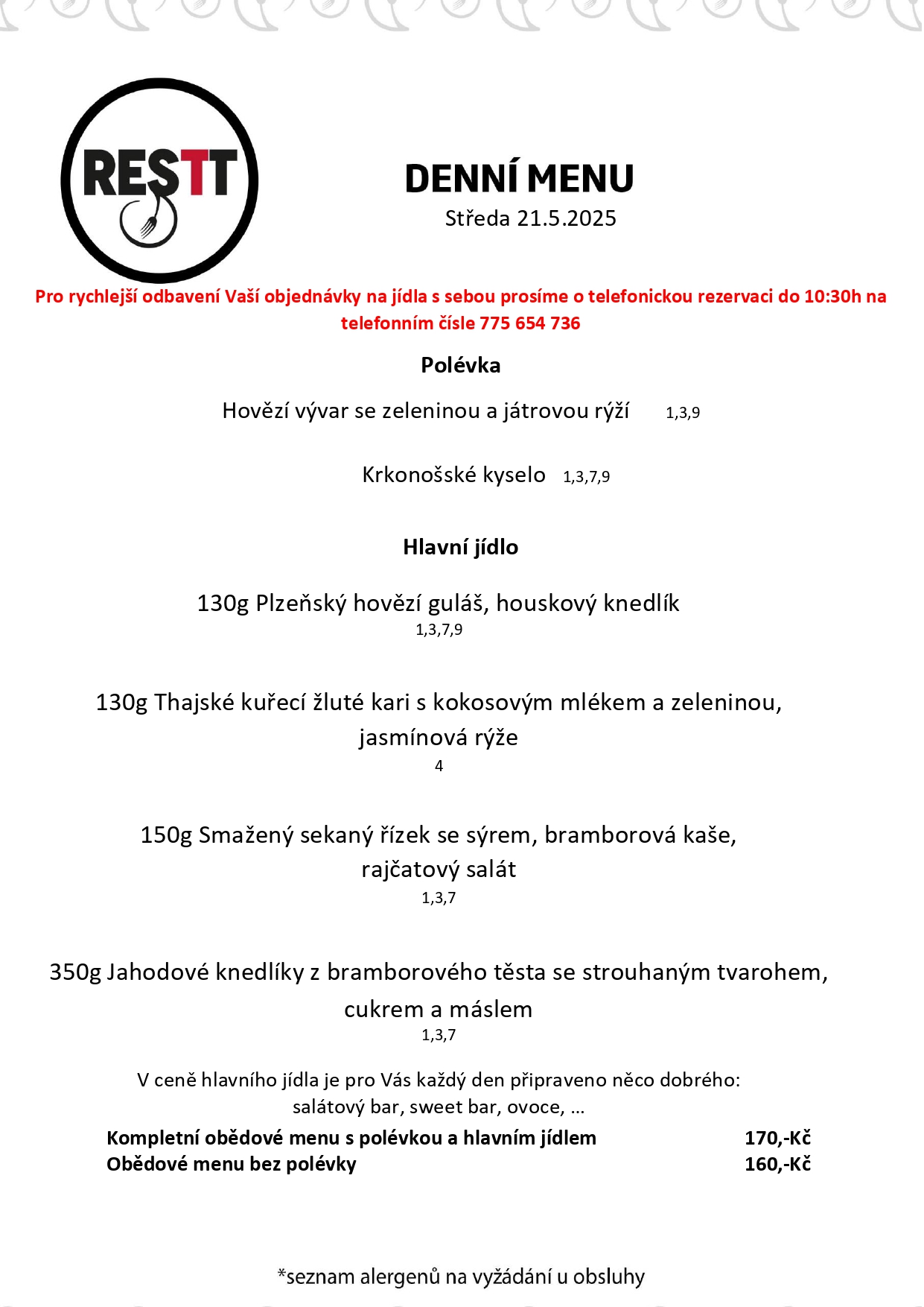 Menu 21.5.2025